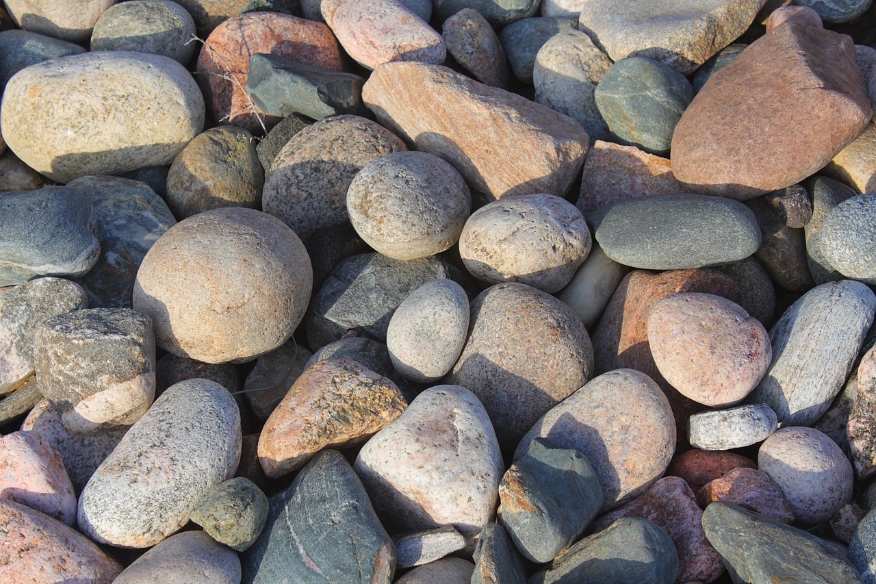 grey brown stones