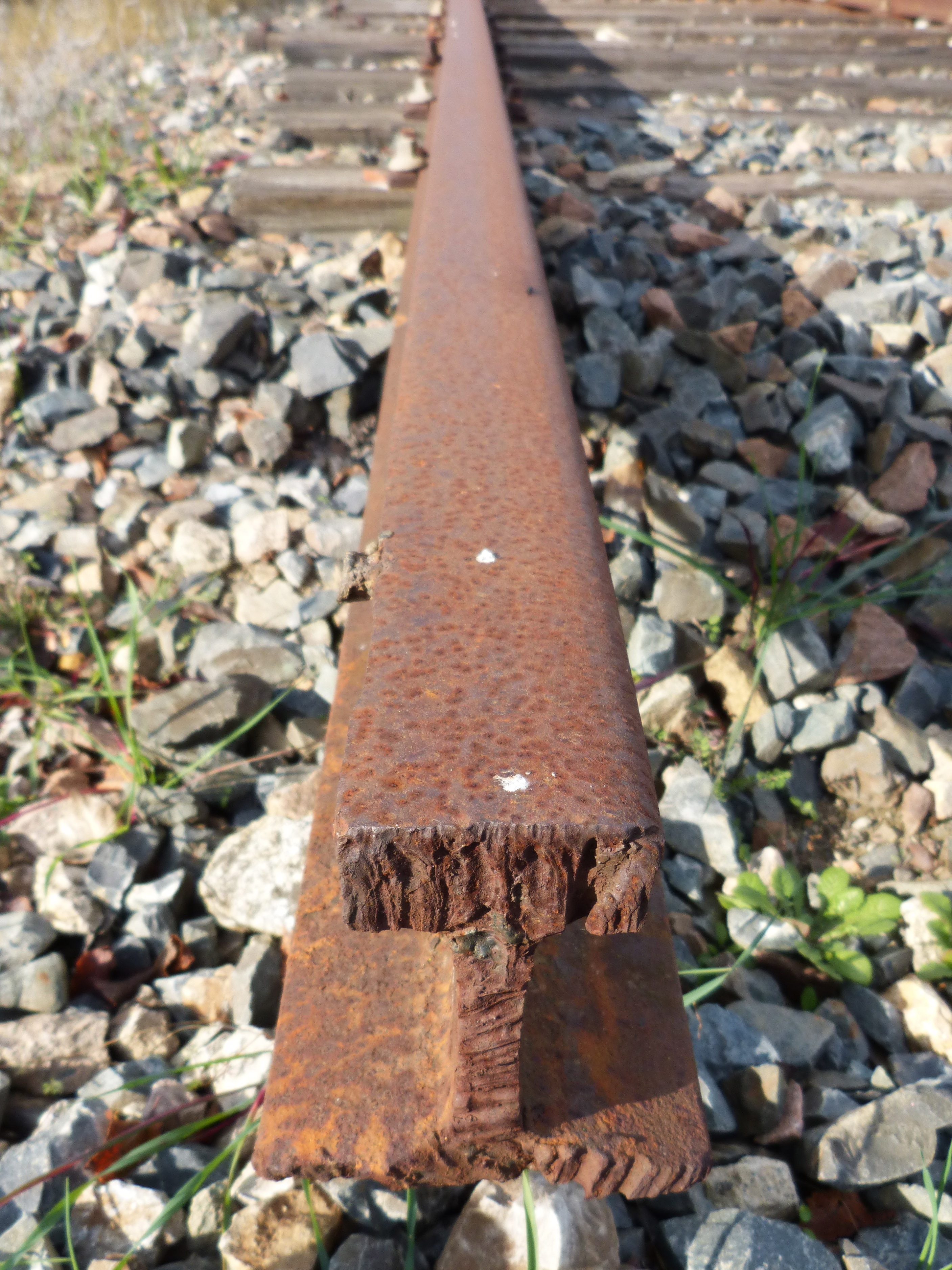 brown metal railway