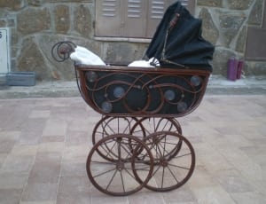 baby's black and brown stroller thumbnail