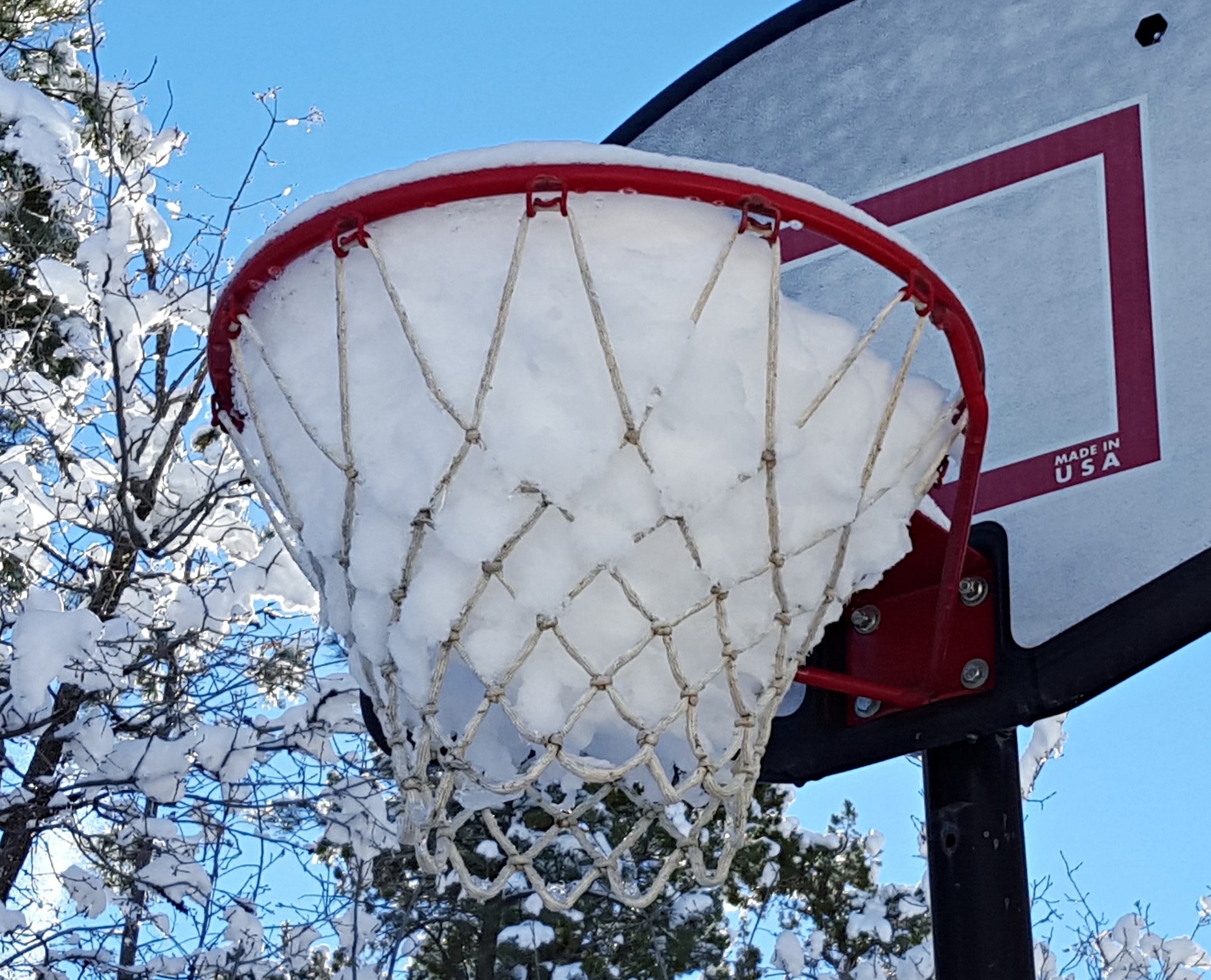 red basketball hoop