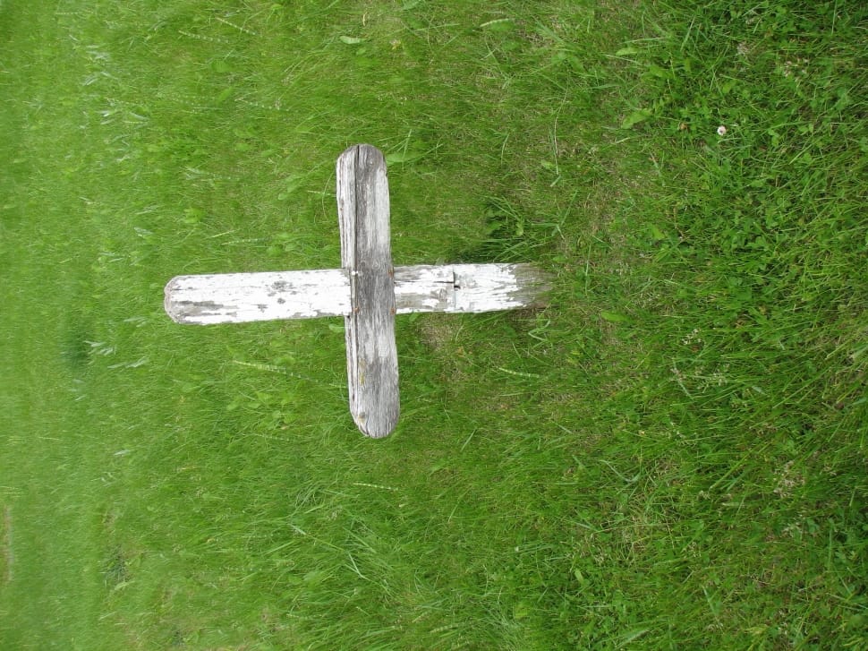 white and gray wooden cross preview