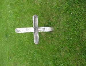 white and gray wooden cross thumbnail