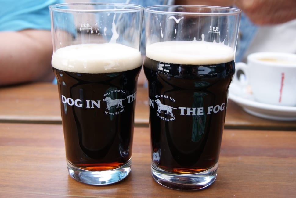 2 clear dog in fog drinking glass preview