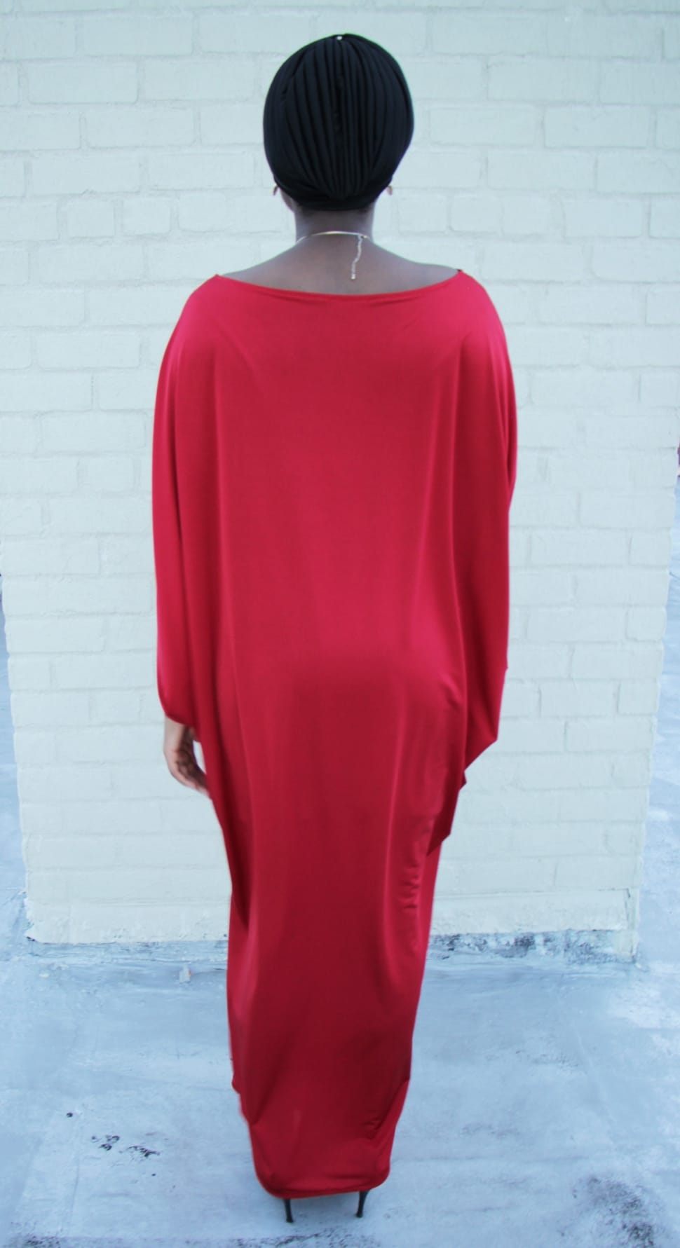 women's red scoop neck dress preview