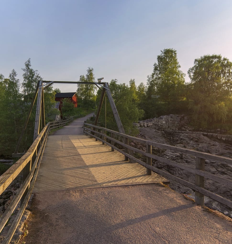 gray and brown metal foot bridge preview