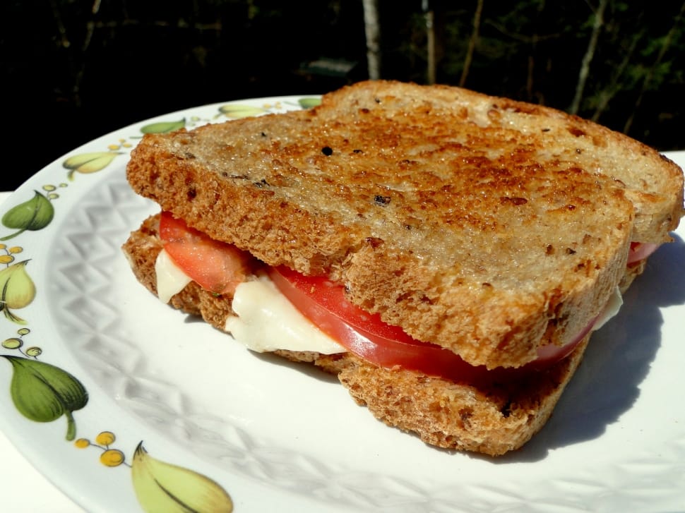 2 bread loaf with sliced tomatoes preview