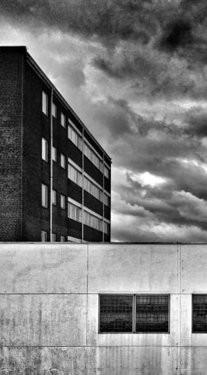 grayscale photo of concrete buildings thumbnail