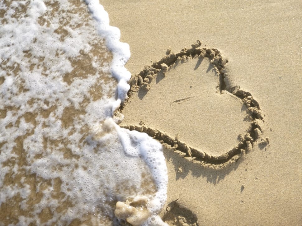 heart carved sand preview