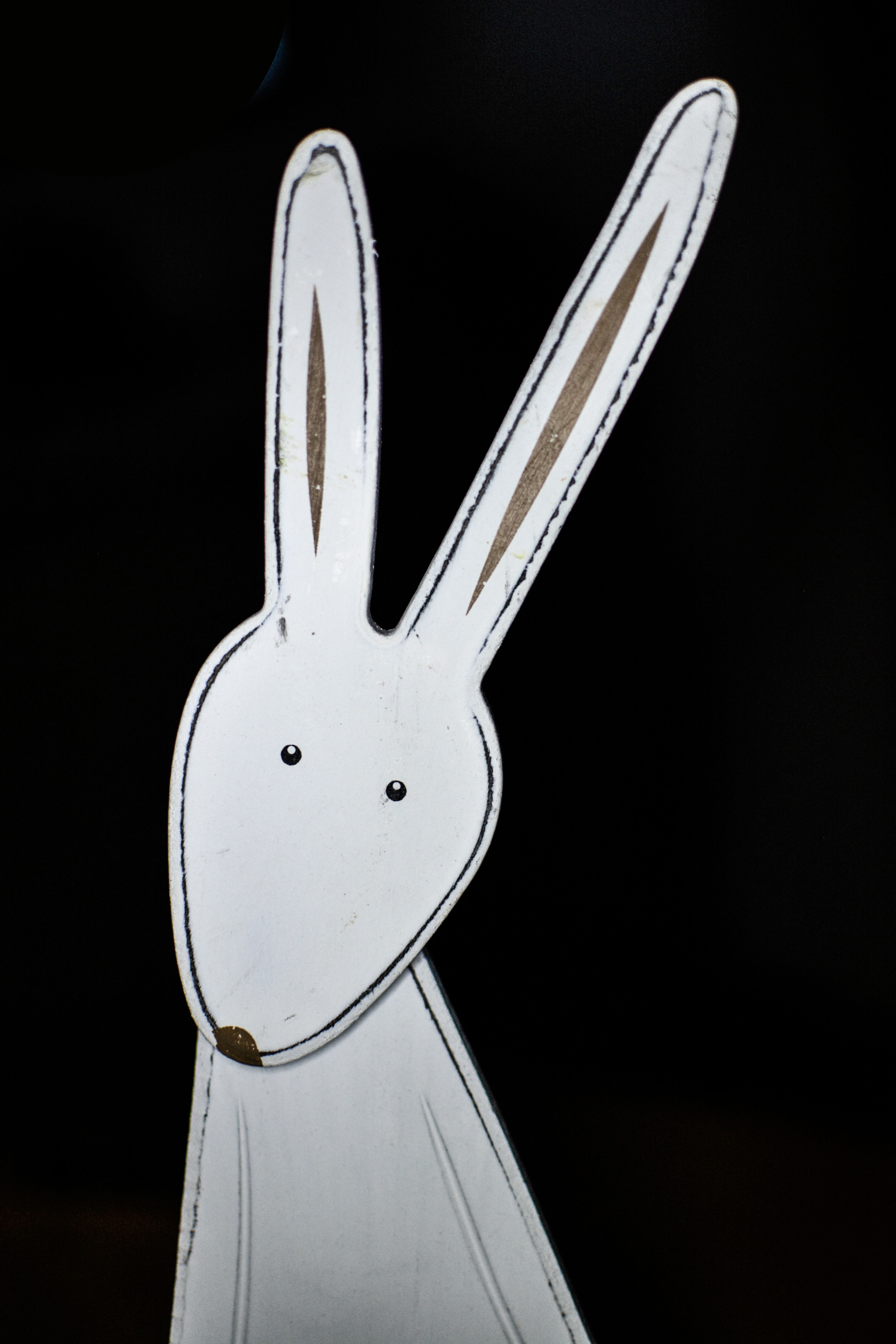 white and brown rabbit illustration