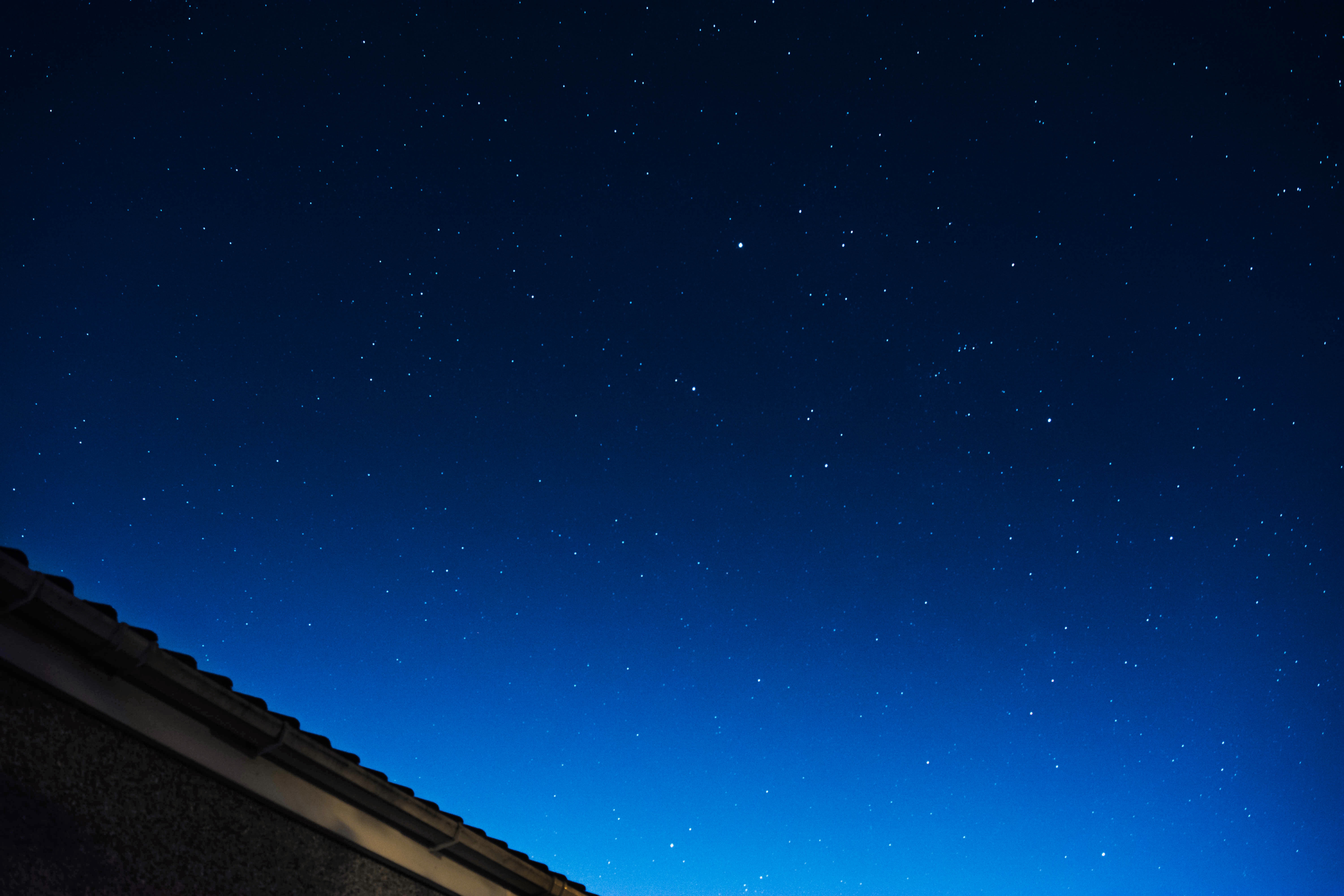 blue night sky with stars
