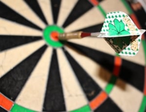green and white dart and black and white dart board thumbnail