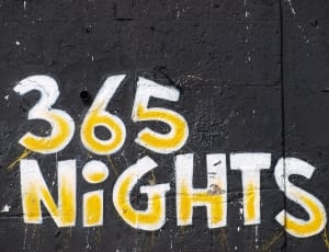 white and yellow 365 nights text thumbnail