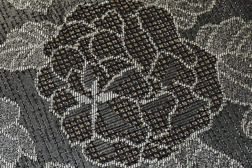 black and gray floral textile preview