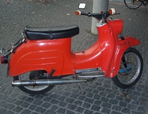 red motor scooter thumbnail