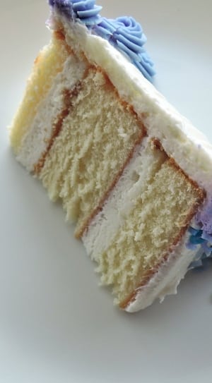 sliced icing cake on white surface thumbnail