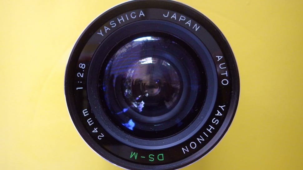 black yashica camera lens preview