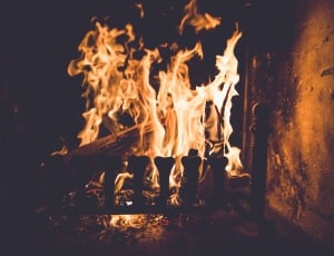 burning fireplace photo thumbnail