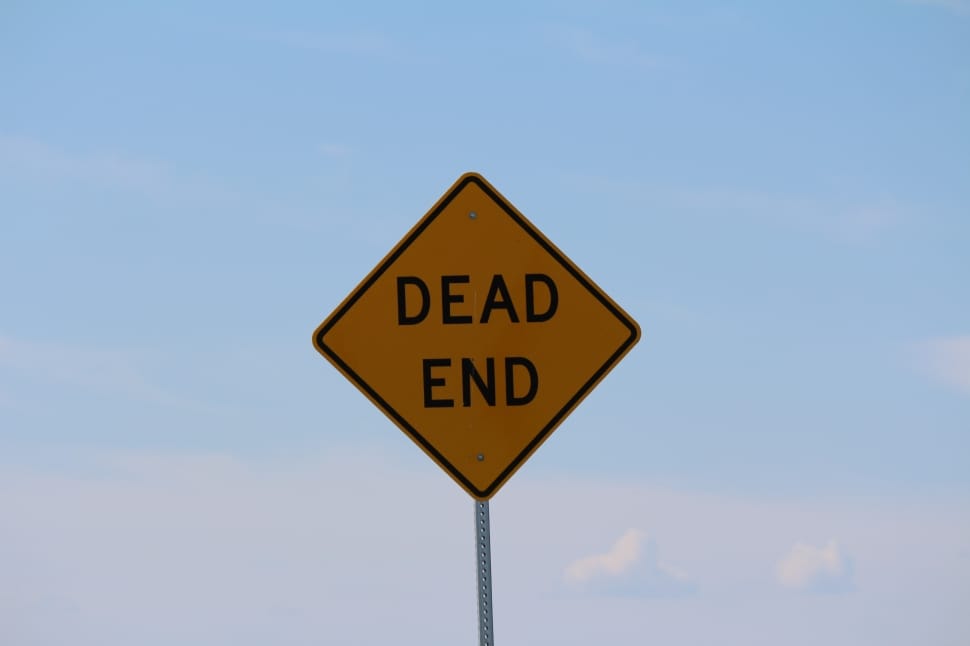 yellow and black Dead End traffic sign preview