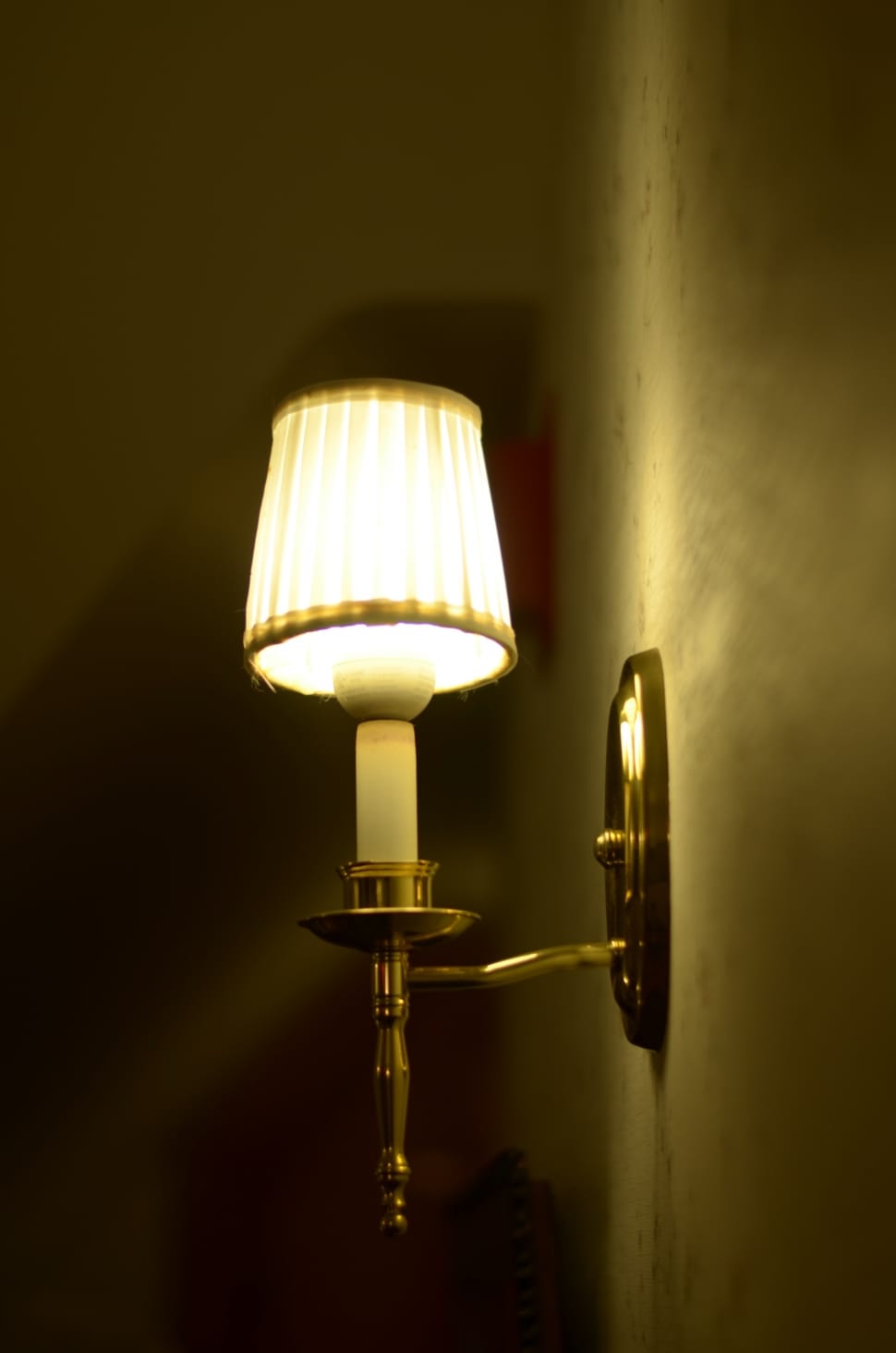 brass steel white shade sconce preview