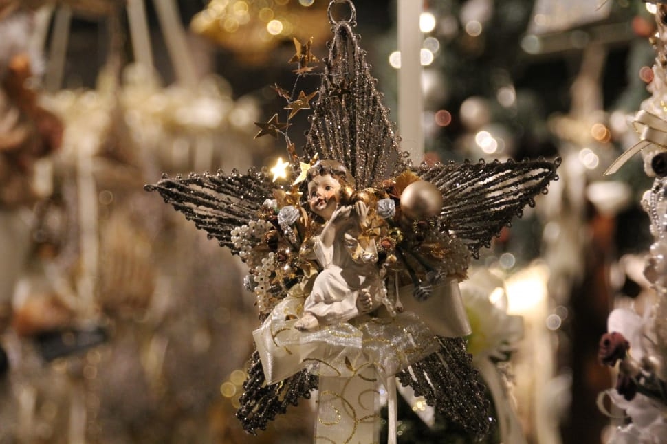 grey and brown star and angel decor preview