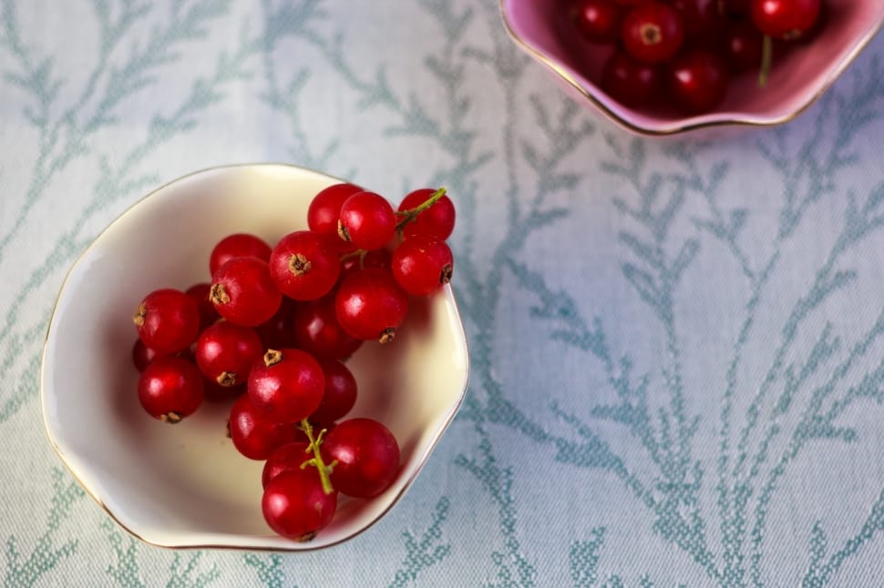 red berries on white bowl preview