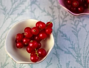 red berries on white bowl thumbnail