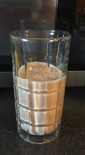 drinking glass with chocolate milk thumbnail