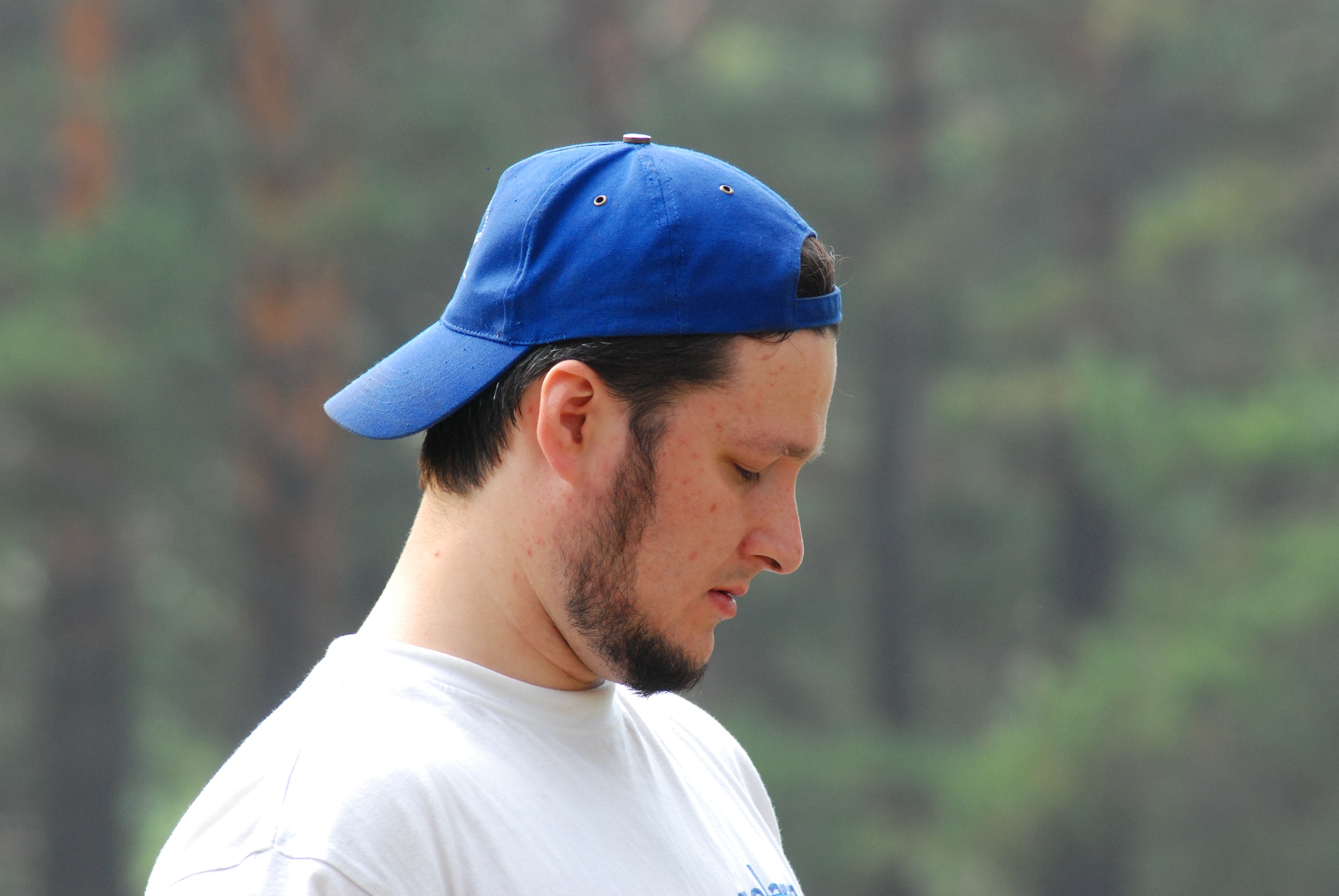 men's blue baseball cap