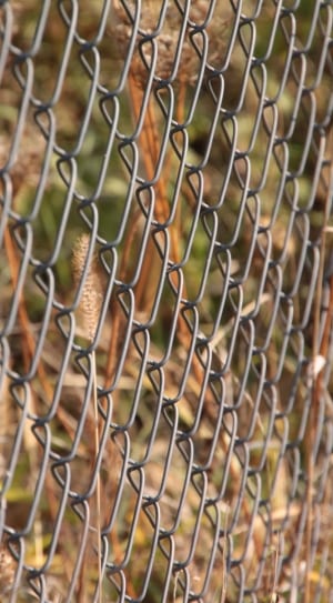 grey metal two link fence thumbnail