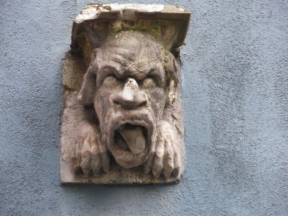 person open mouth concrete wall decor preview