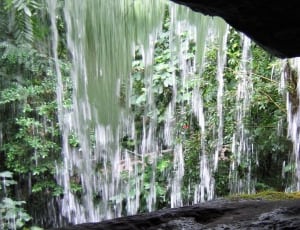 waterfall from inside of a cave thumbnail