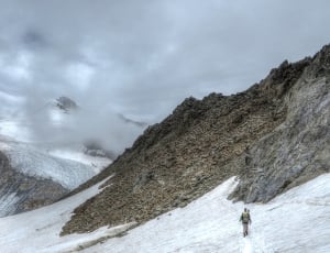 mountains covered with snow during daytime thumbnail