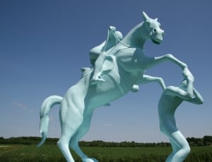 horse and man concrete statue thumbnail