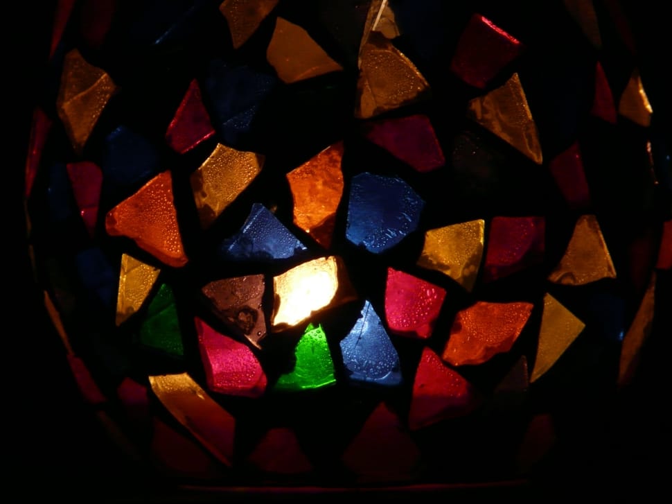 red blue and brown tiffany lamp preview