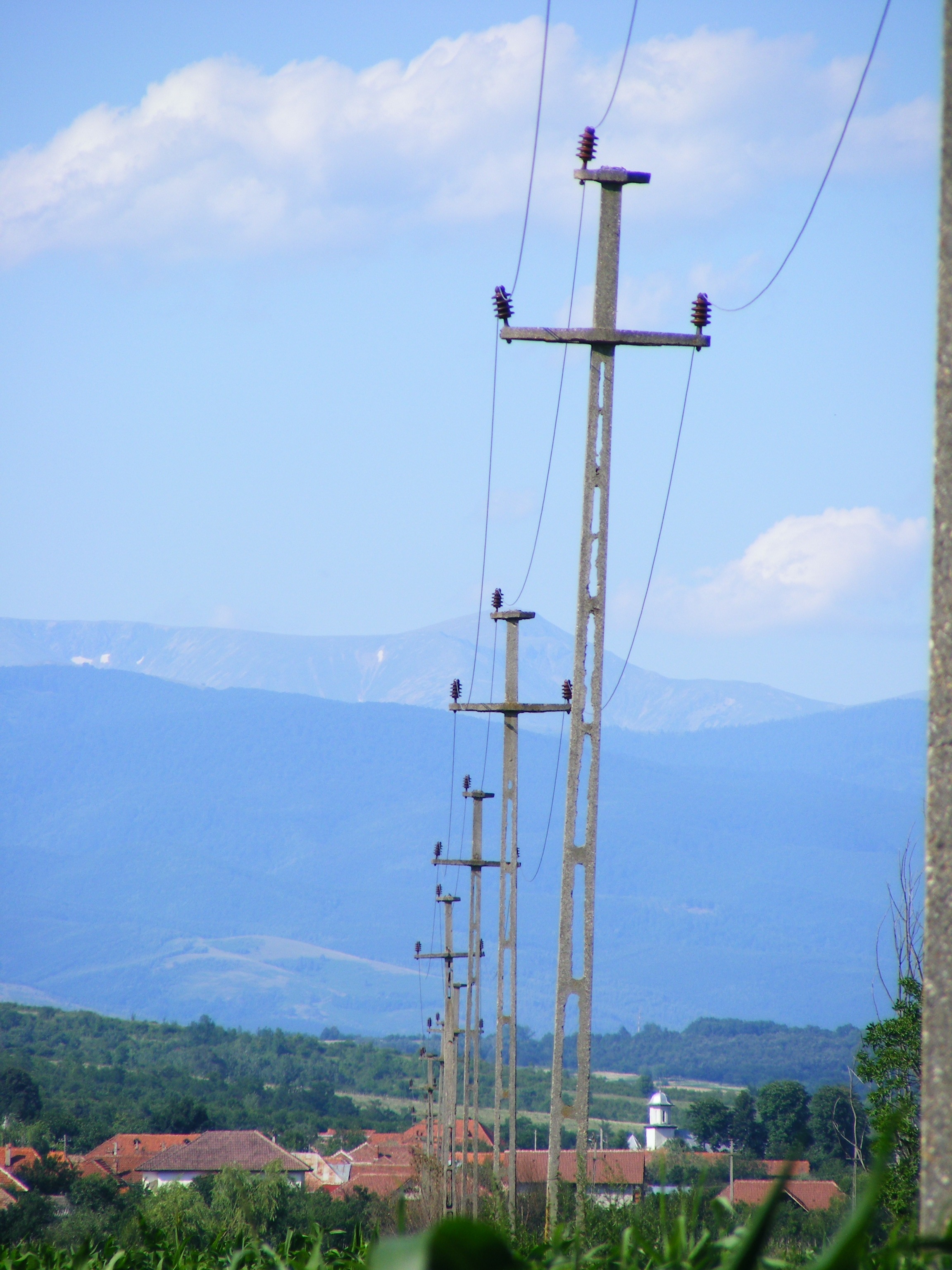 gray electric pole