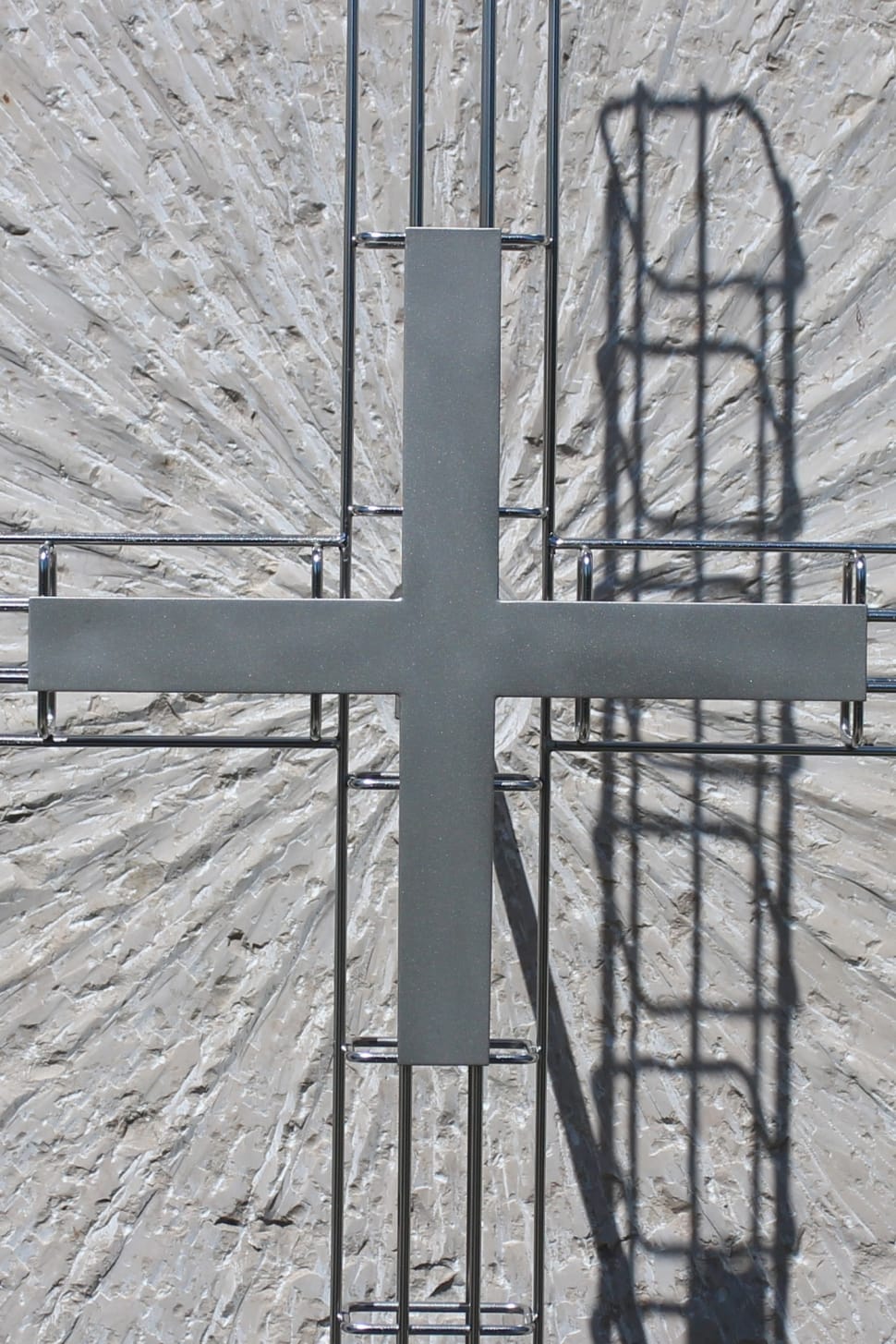 gray metal framed cross preview