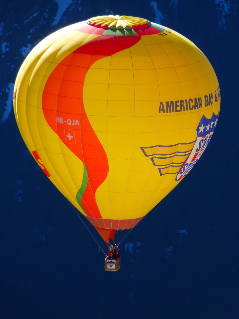 american yellow hot air balloon preview