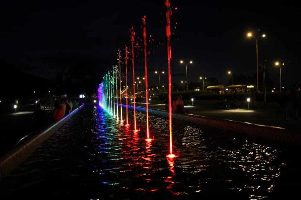 led lighted water fountain preview