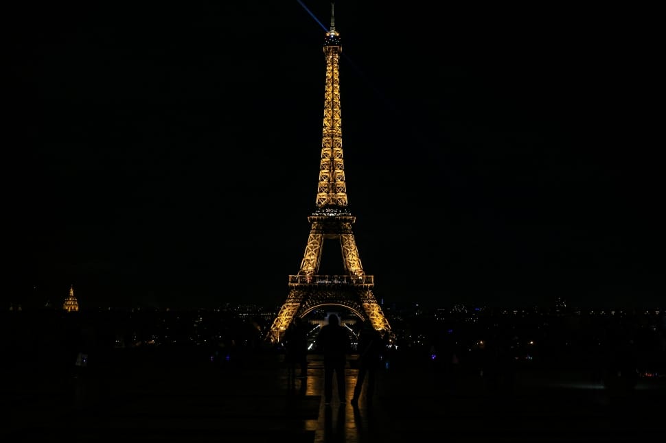 eiffel towel with lights during nighttime preview