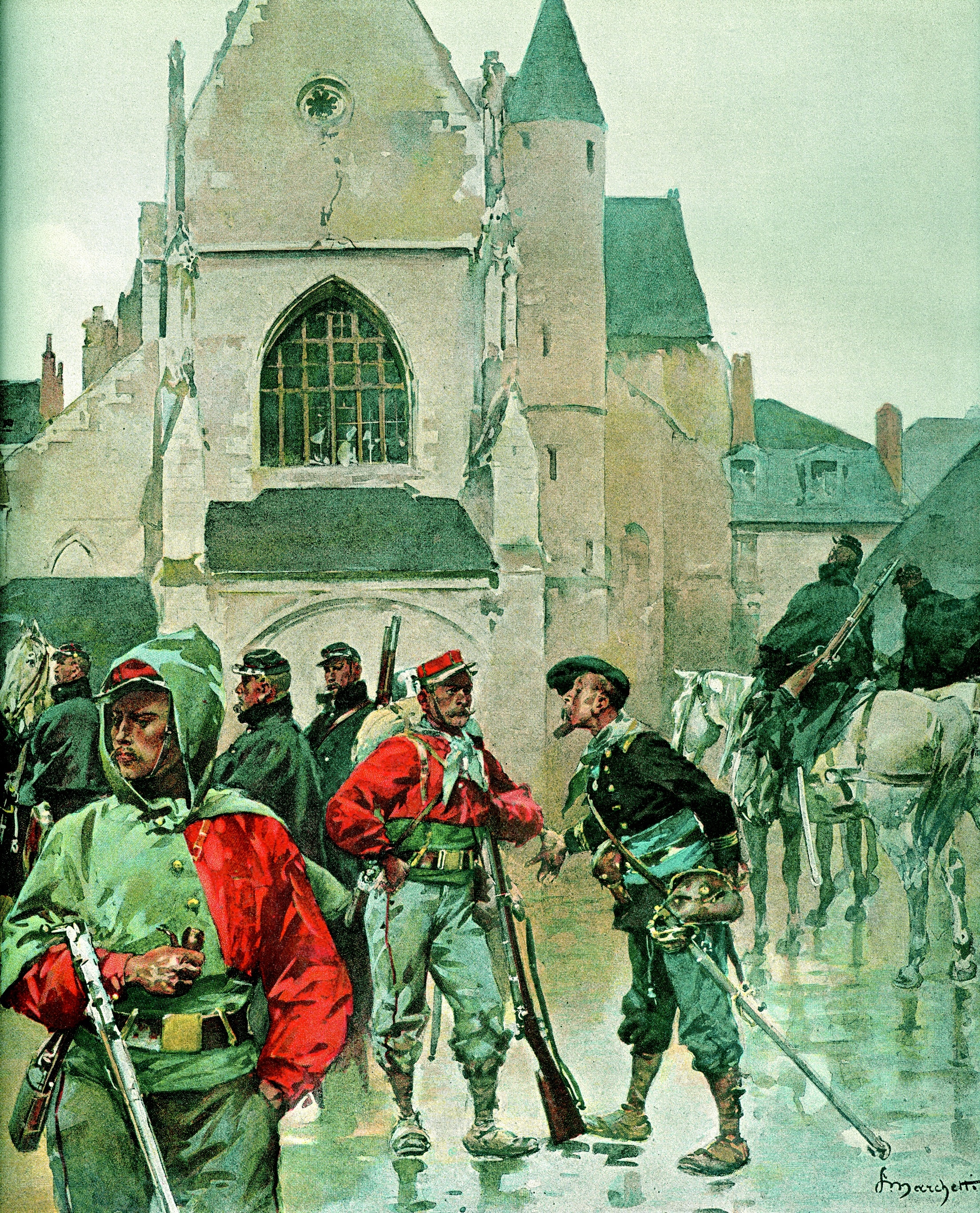 medieval soldiers painting