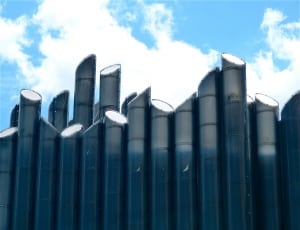 close-up photo of bamboo-shaped towers thumbnail