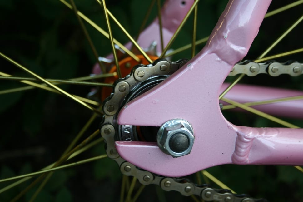 grey and pink bicycle sprocket preview