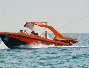 orange and black speedboat thumbnail