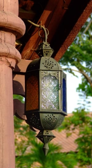 black metallic lamp lantern thumbnail