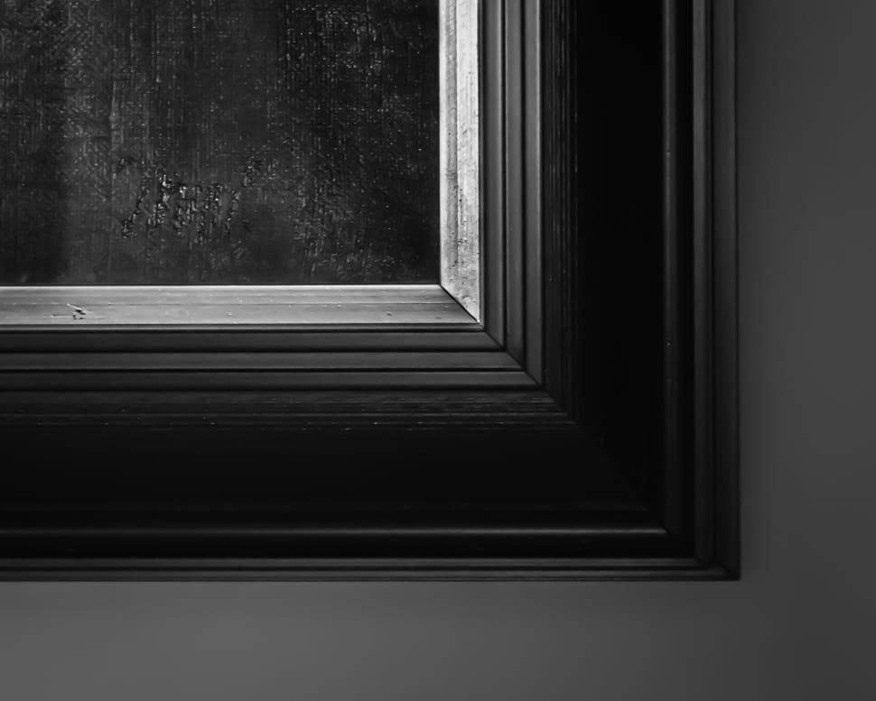 black wooden frame preview