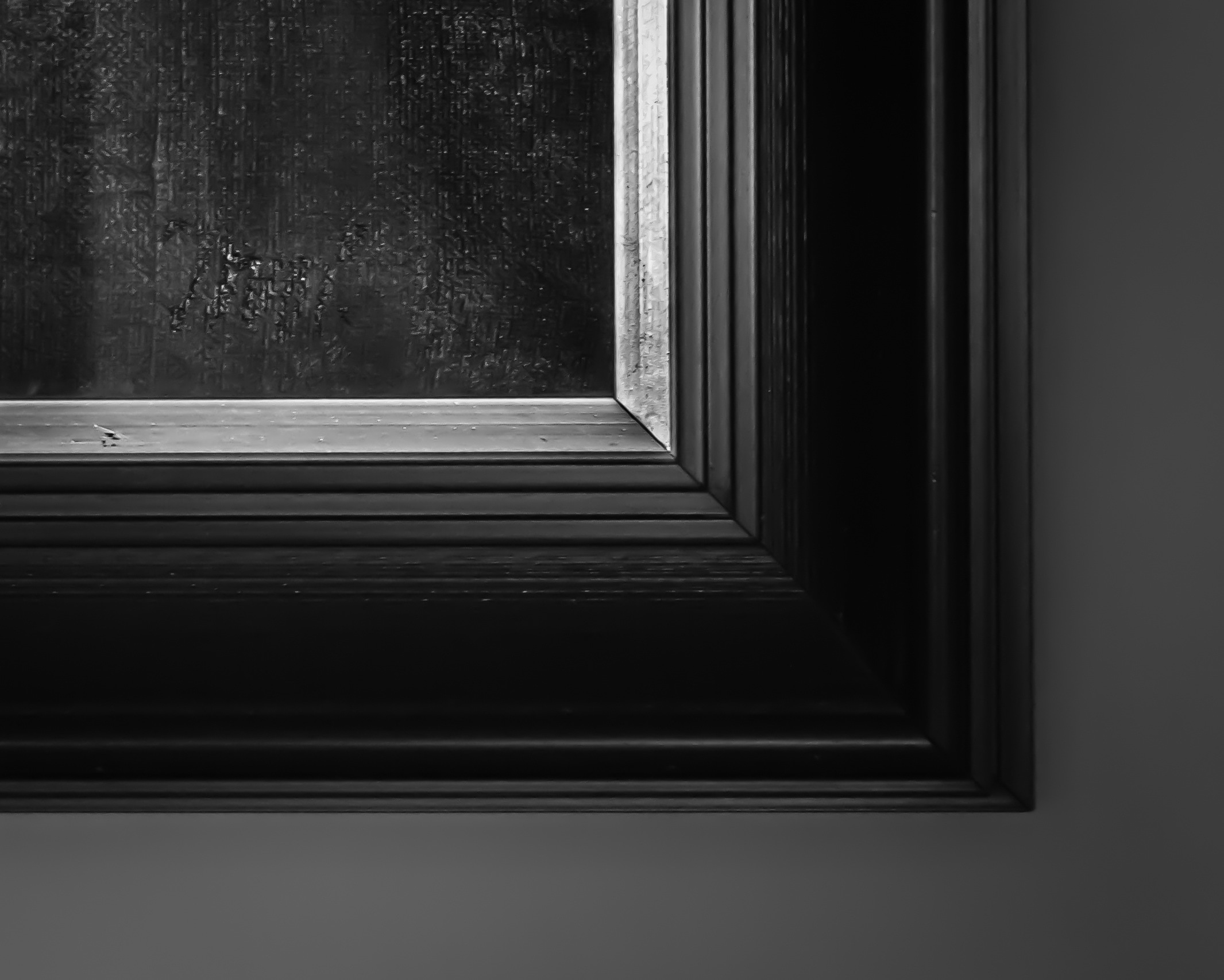 black wooden frame