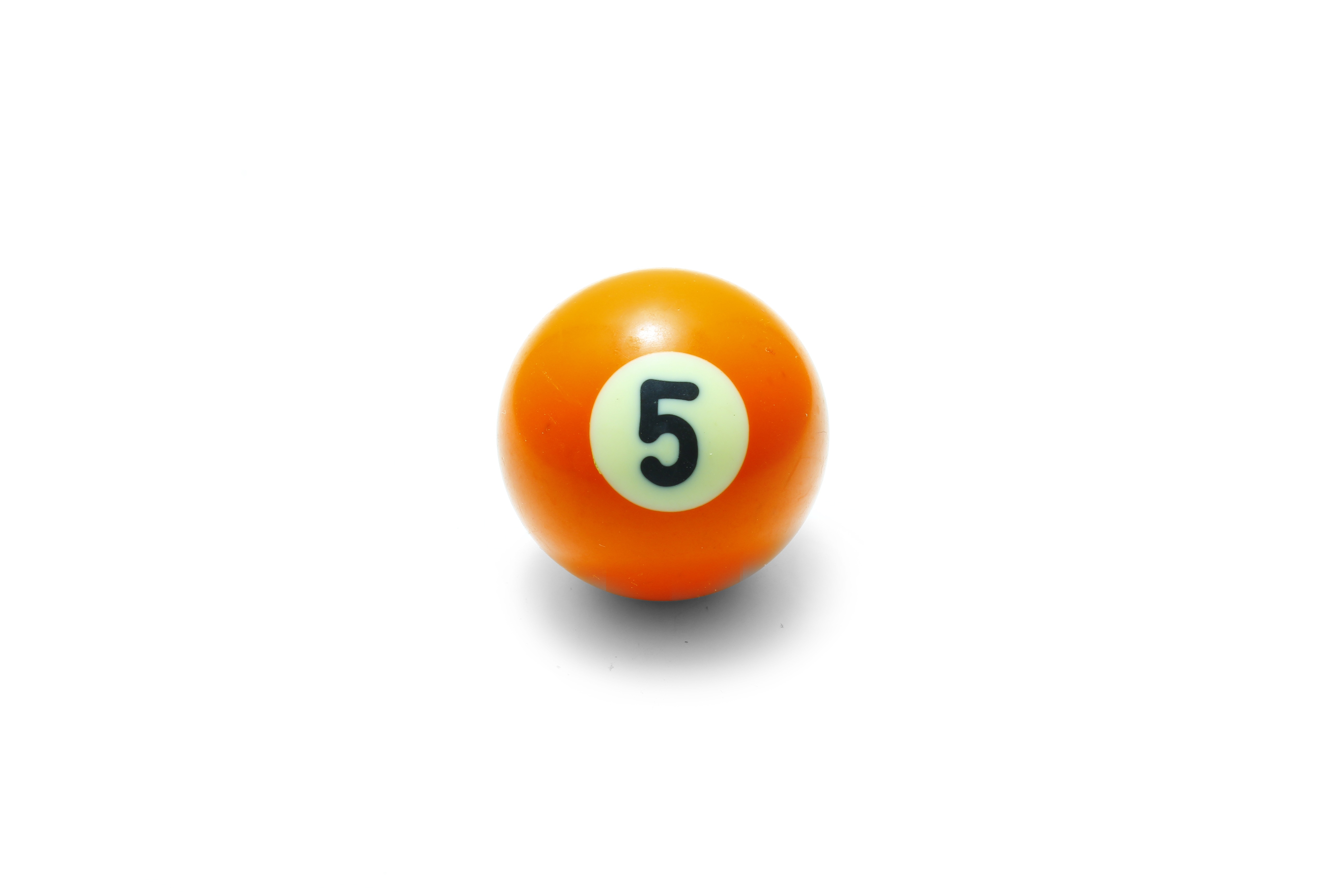 orange 5 billiard ball