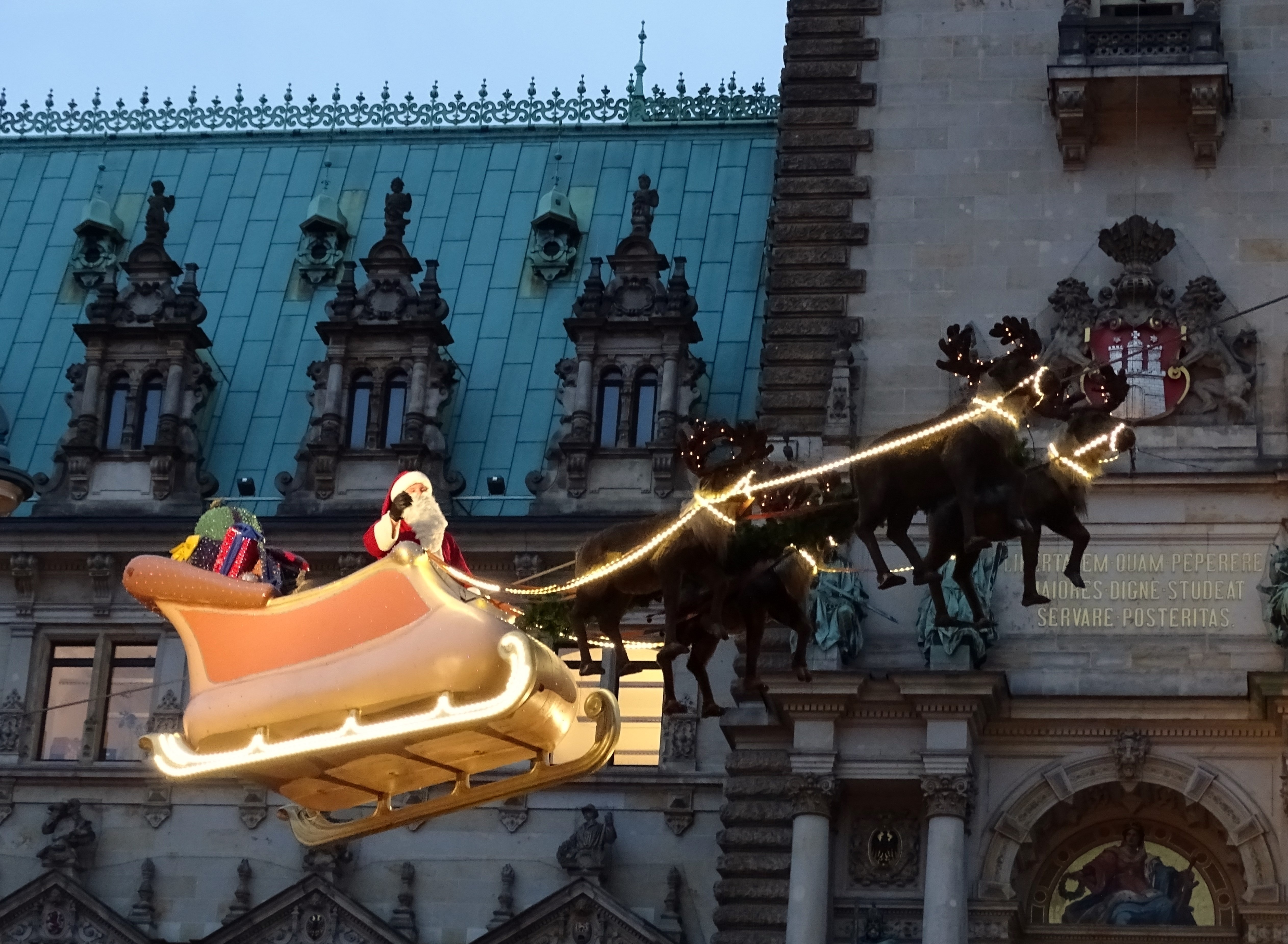 santa claus on the sleigh