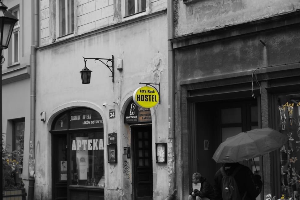 yellow hostel signage preview