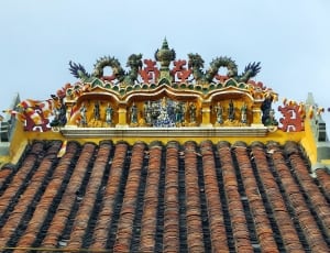 yellow and green dragon roof ornament thumbnail